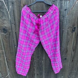 Covington Pink Plaid Flannel Pajama Pants | Cozy Sleepwear Size XL